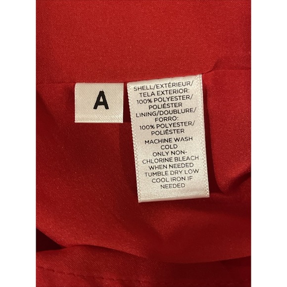 LOFT Women's Fire Red Fit & Flare‎ Dress Cap Sleeve Size 8 Pleated Zip On Lined - Picture 11 of 12